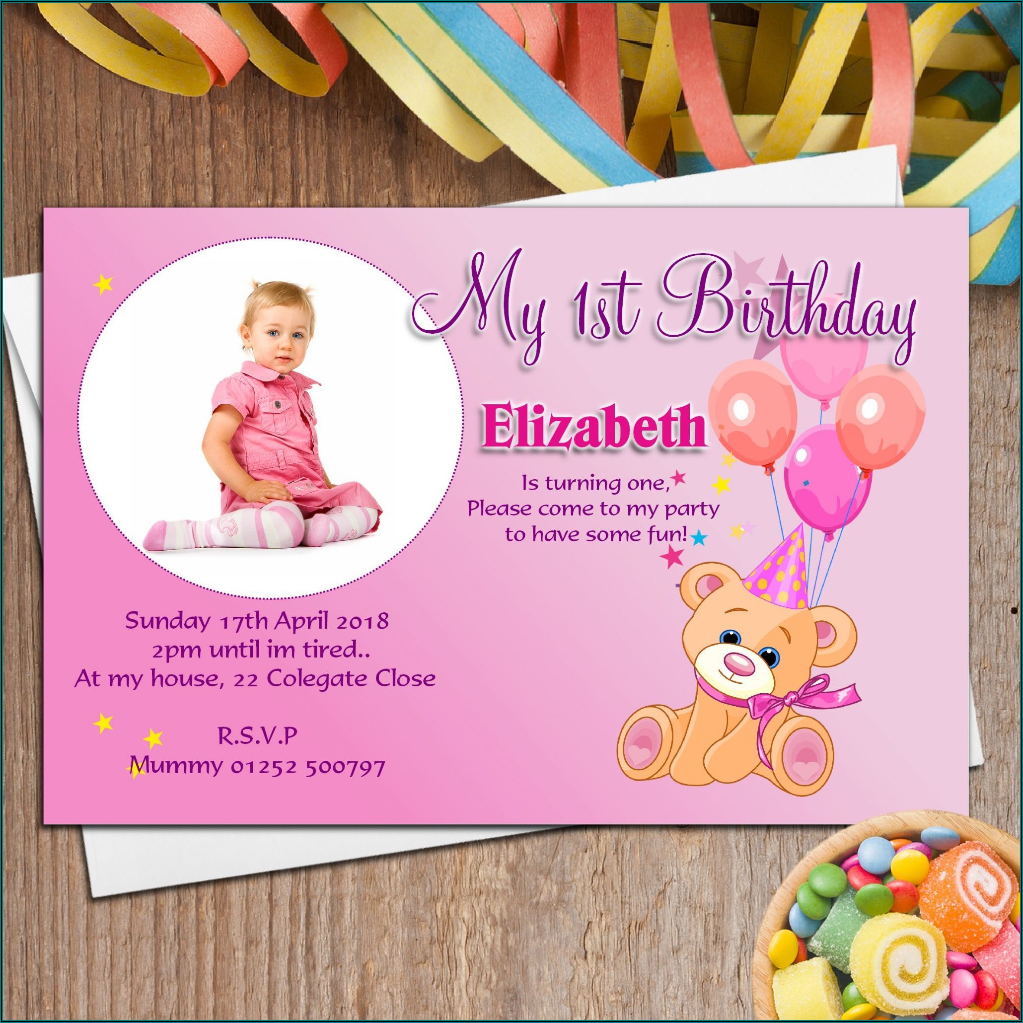 1st Birthday Invitation Template India Invitations Resume Template 