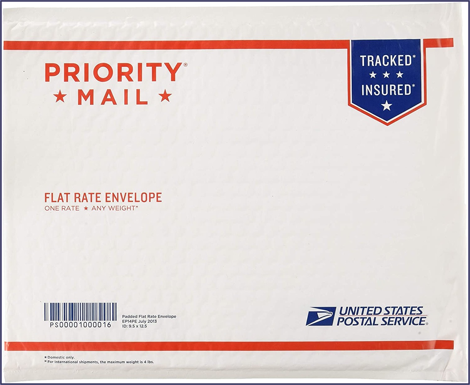 Postage Prepaid Usps Priority Mail Flat Rate Envelope Envelope 