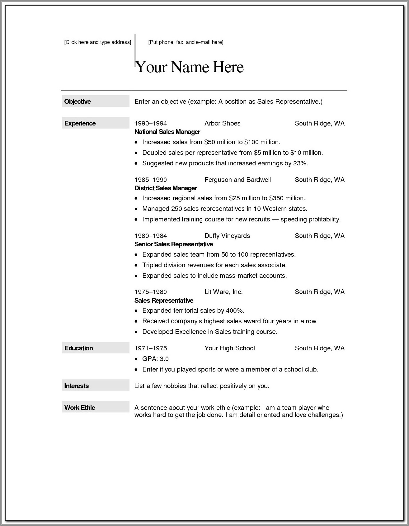 simple online resume builder