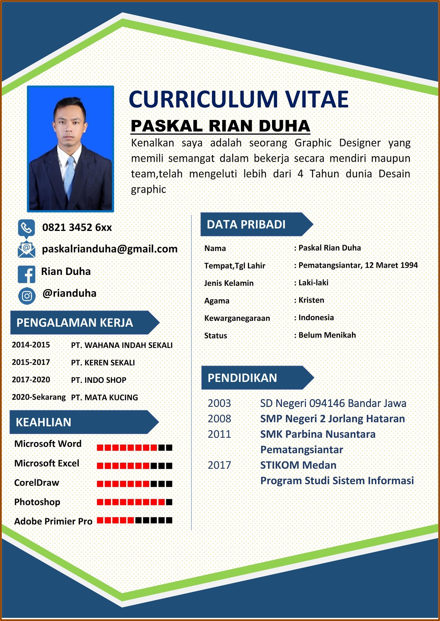 Cv Templates Free Download Word Document Indonesia Resume Resume 