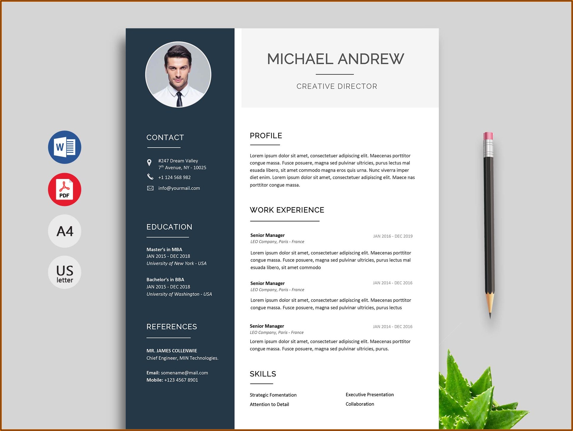 resume template download word