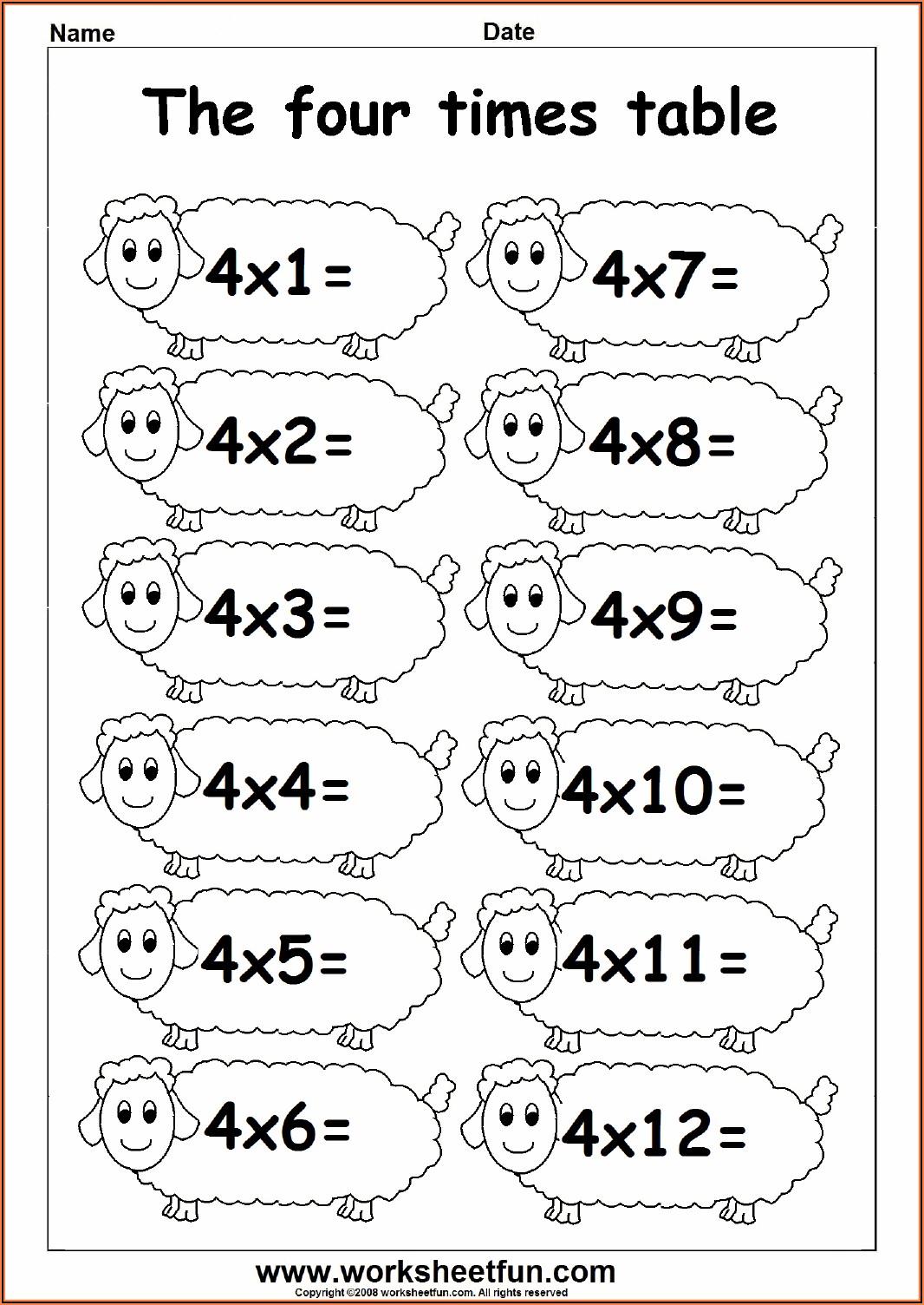 3 Times Table Quiz Printable Worksheet Resume Template Collections 