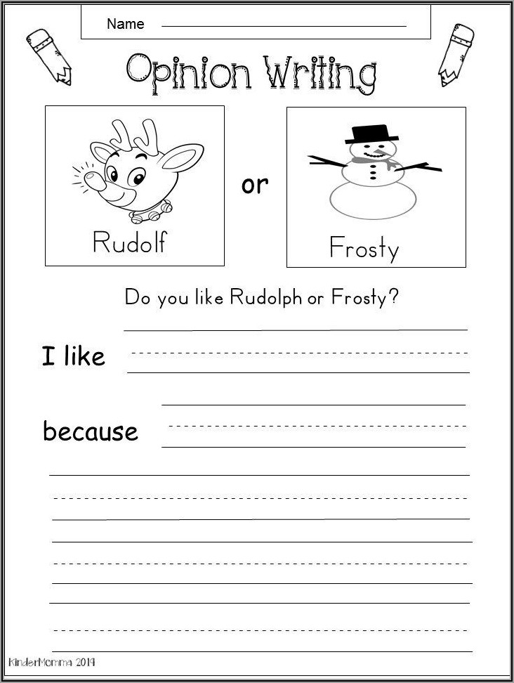 Printable Writing Kindergarten Worksheets