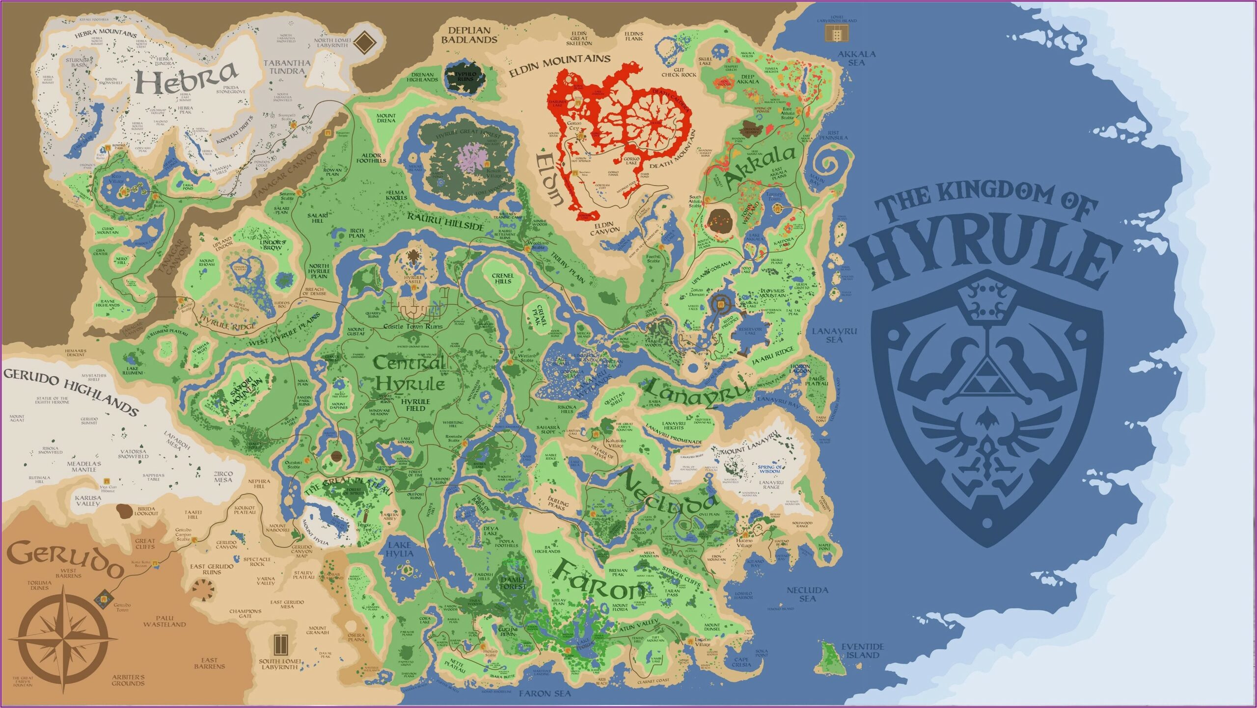 interactive map of all shrines zelda breath of the wild