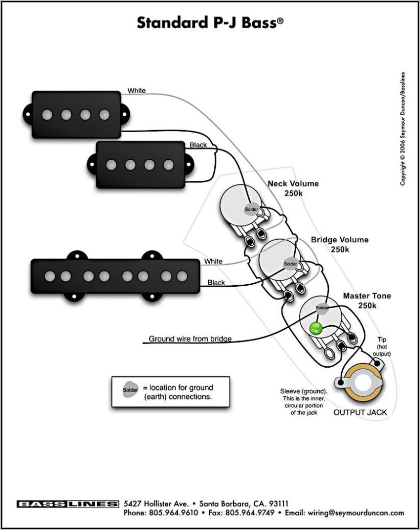 Bass Guitar Wiring Diagrams 2 Pickups