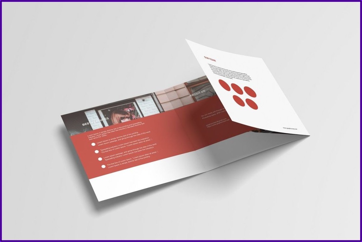 Bifold Brochure Mockup Free Psd