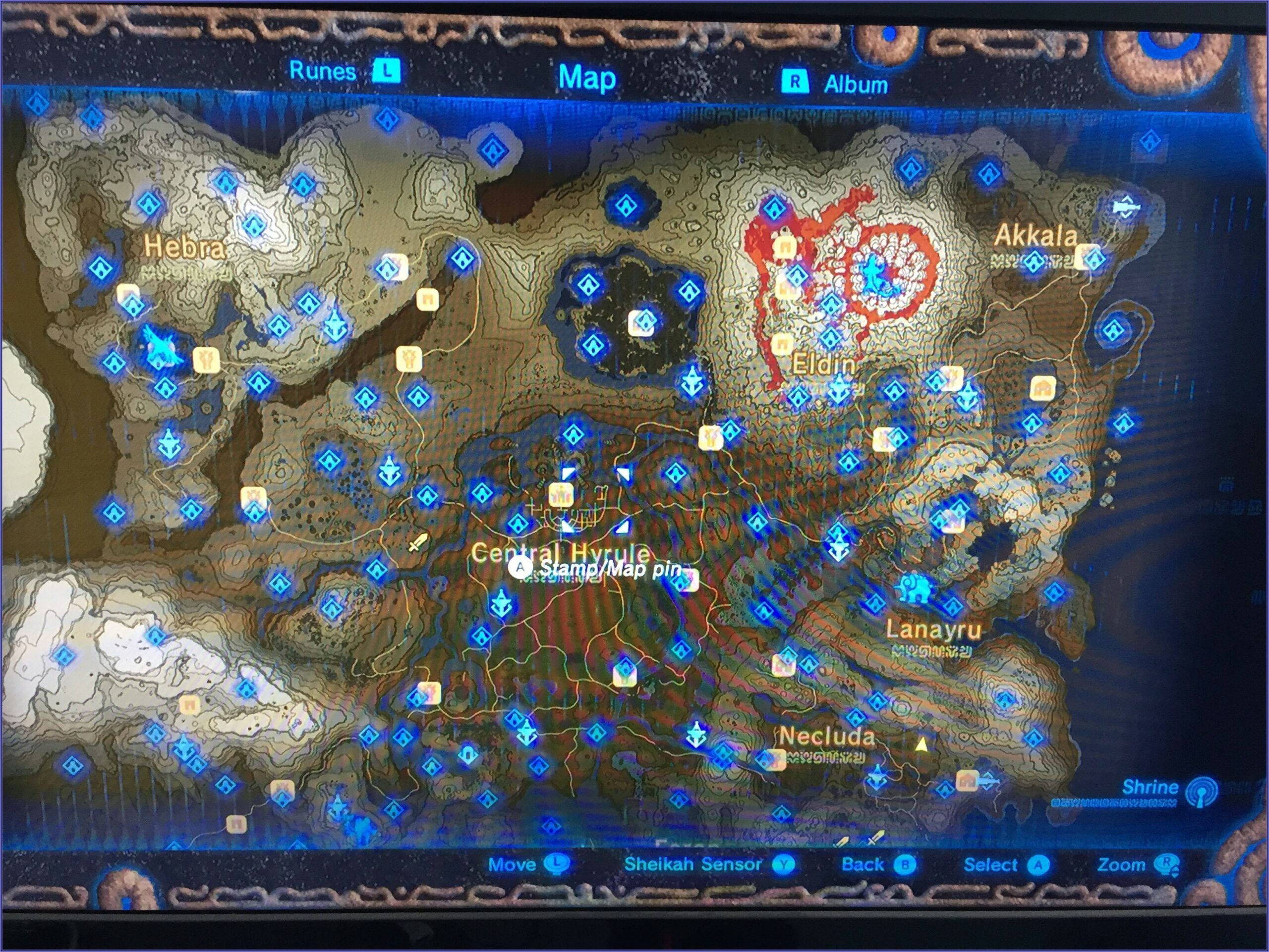 legend of zelda breath of the wild shrine location map