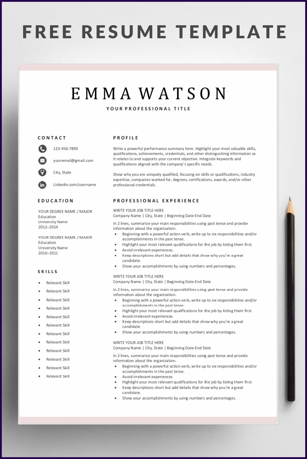 Download Microsoft Word Templates Resume Osepanel