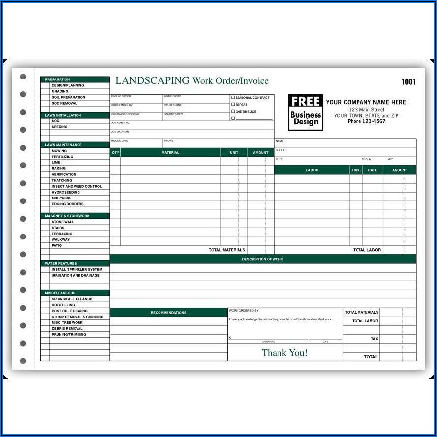  Lawn Care Service Invoice Template Invoice Resume Template 