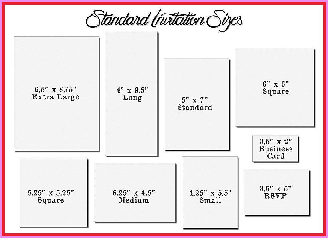 Rsvp Envelope Size Chart