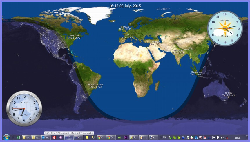 World Clock Map Live