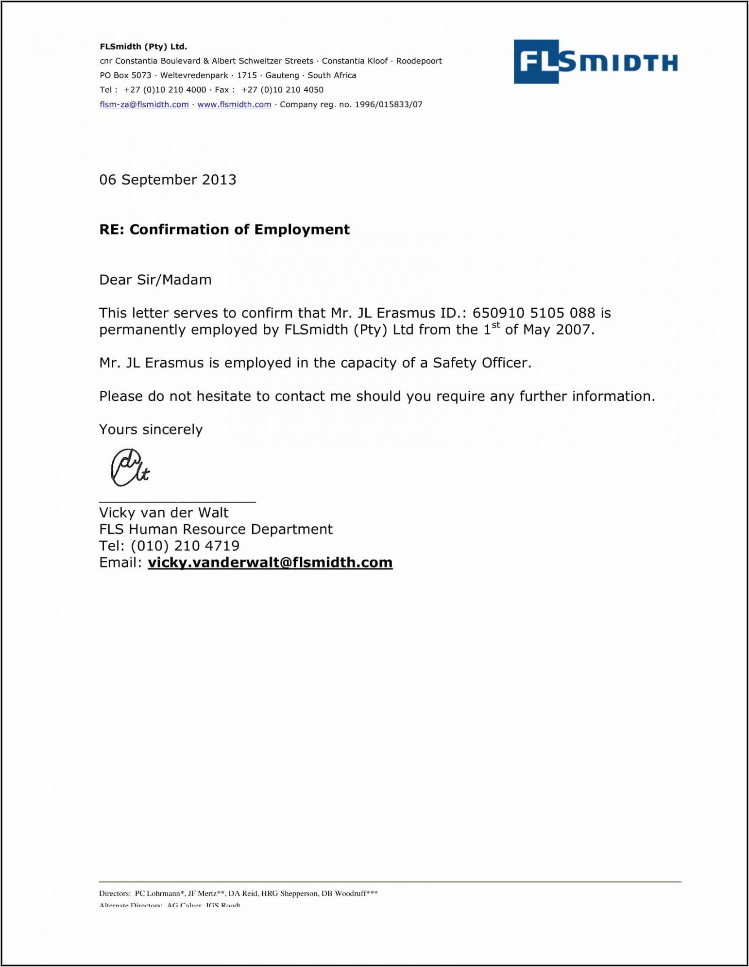 Internship Employment Contract Template South Africa Templates 