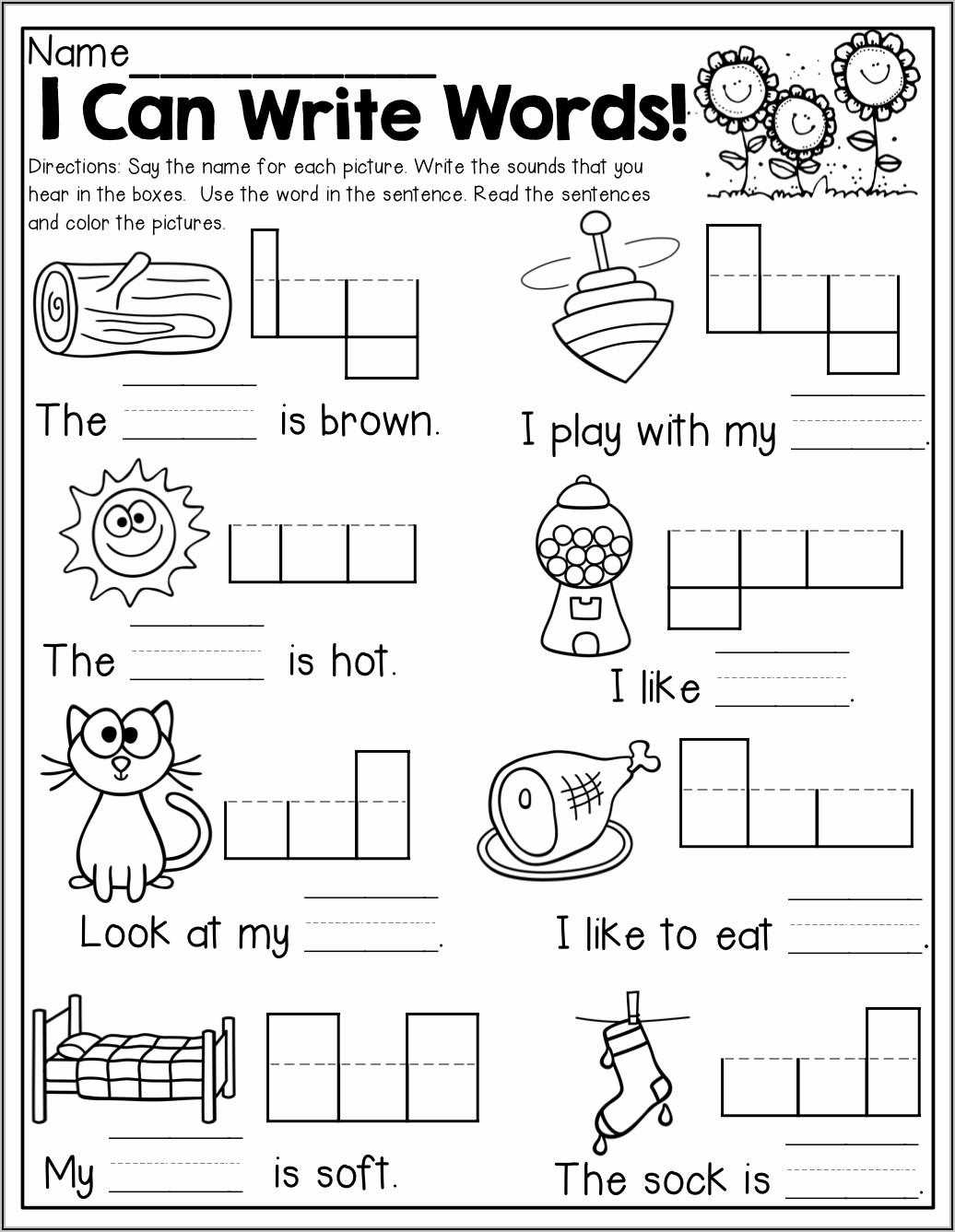 3 Letter Rhyming Words Worksheets For Kindergarten Letter Resume Template Collections