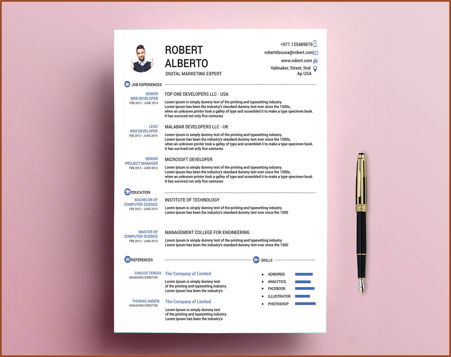 resume format for freshers word file free download