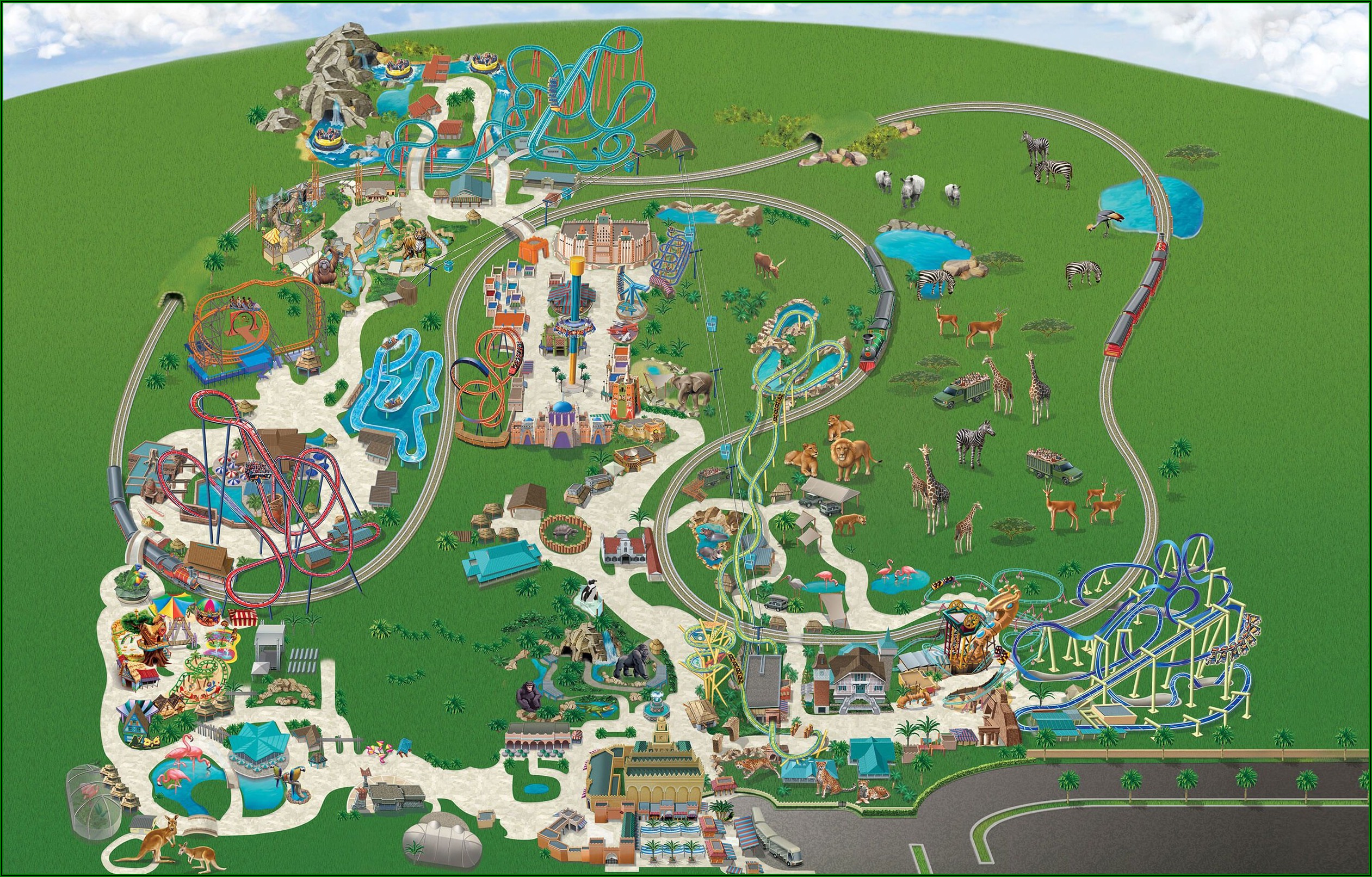 Busch Gardens Tampa Map Of Park