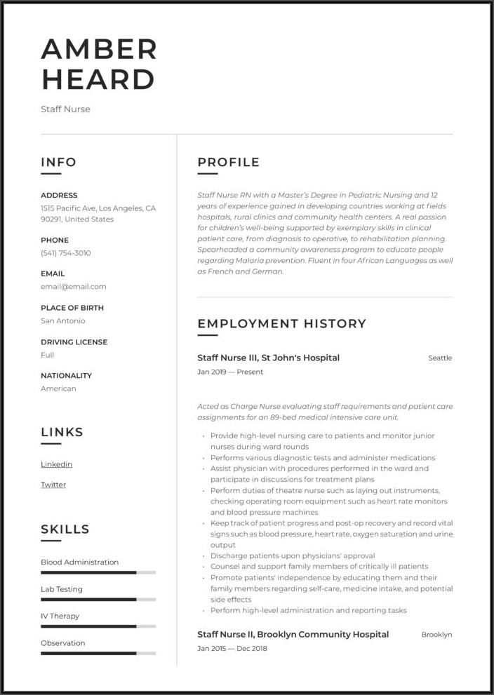 Professional Summary Examples For Nursing Assistant Resume Resume 