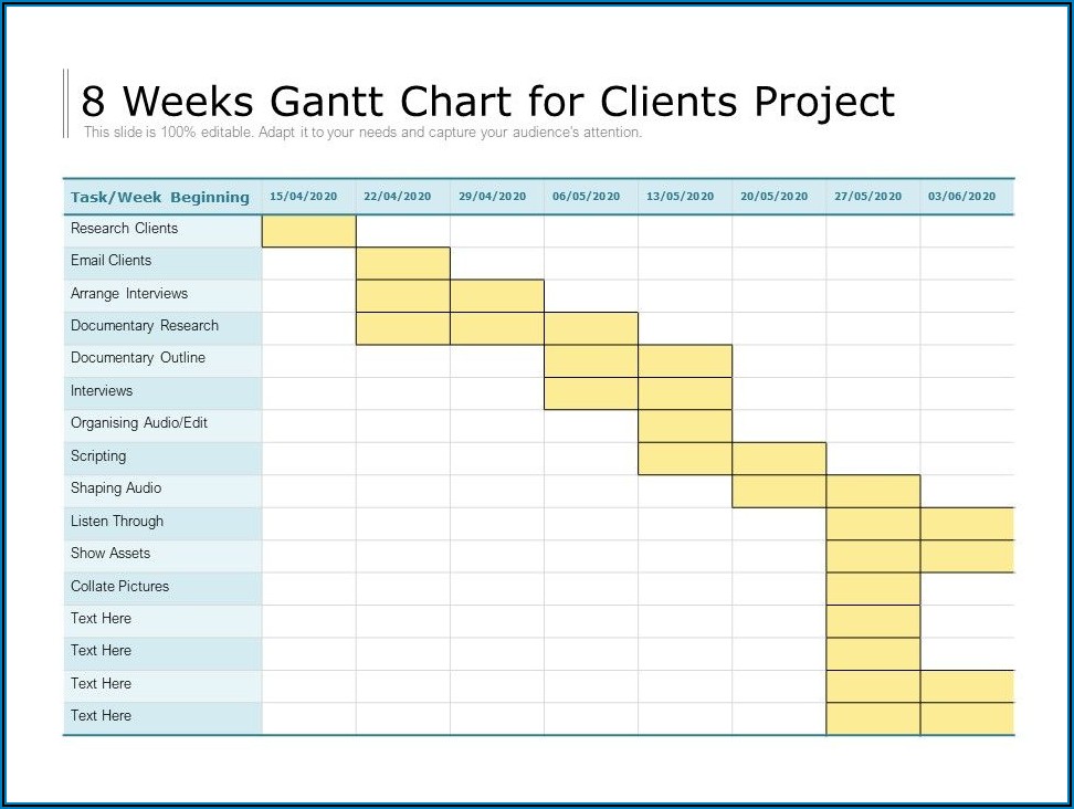 Simple Weekly Gantt Chart Template Excel - Templates : Resume Template ...