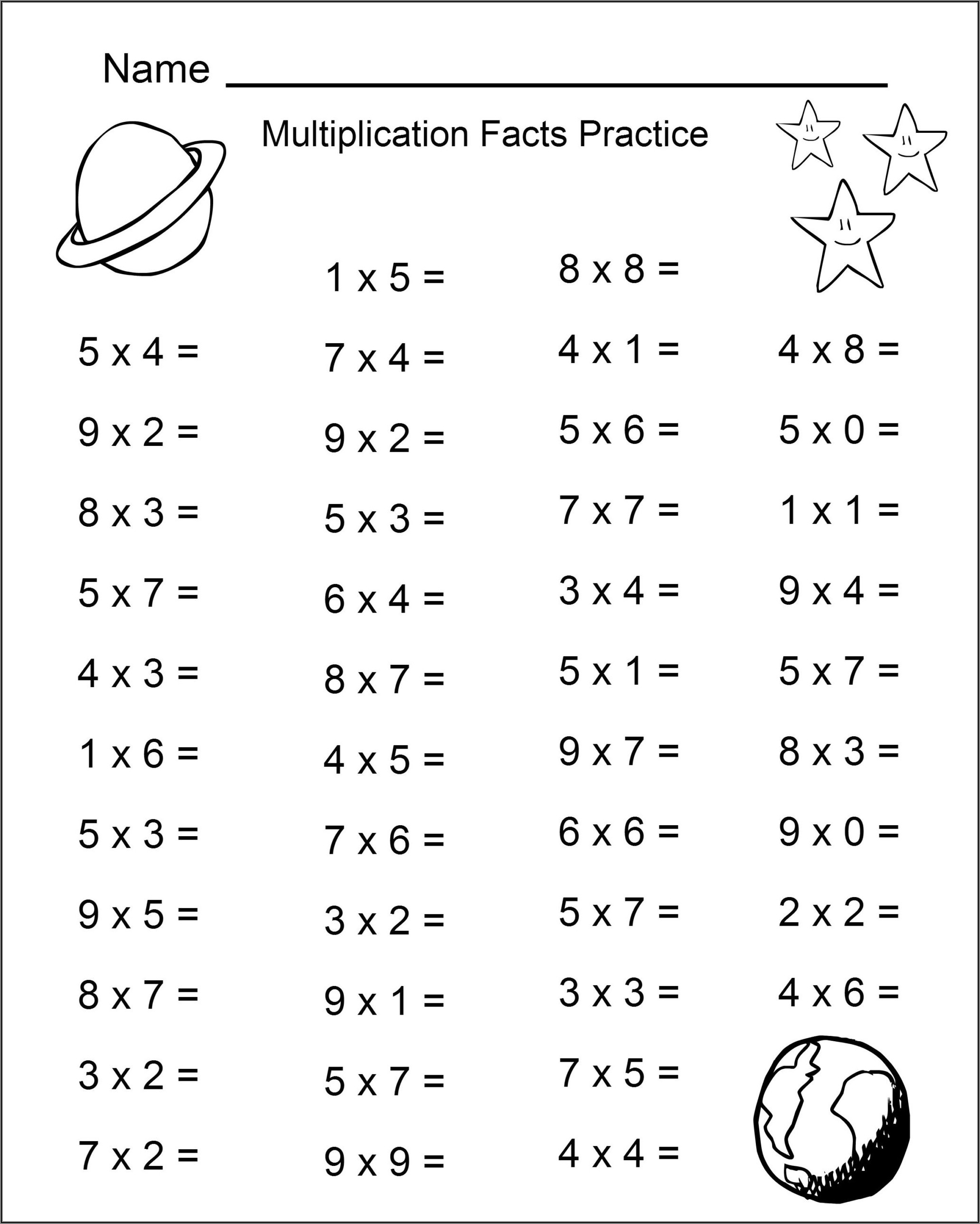 2nd Grade Math Multiplication Worksheets Pdf Worksheet Resume 