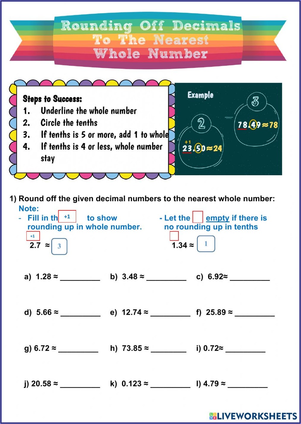 Rounding Decimals To Whole Numbers Worksheet Pdf Worksheet Resume Template Collections
