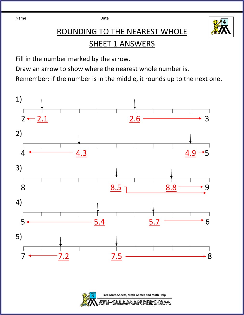 Rounding Decimals To Whole Numbers Worksheet Pdf Worksheet Resume Template Collections
