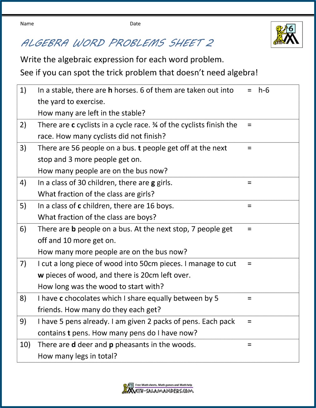  Writing Expressions Worksheet 7th Grade Pdf Worksheet Resume 